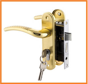 Ручка-Засувка Замкова Micro 50mm 15-13 "точка" GP (золото)