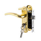 Ручка-Засувка Замкова Micro 50mm 15-13 "точка" GP (золото), фото 2