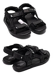 Чоловічі літні шкіряні сандалії NB Black, Чоловічі босоніжки шкіра чорні. Чоловіче літнє взуття