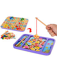 Дерев'яна іграшка 2в1 Риболовля MD 1784, фото 2