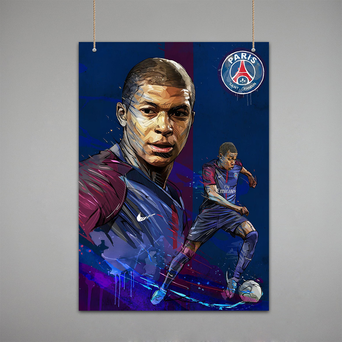 Постер Футбол: «Укорочність і стиль: Кіліан Мбаппе в PSG», фото 1
