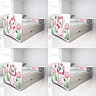 Ліжко для дівчинки Кішечка Марі з шухлядою на ламелях + захисний бортик, фото 4