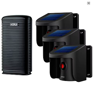 Бездротова сигналізація з датчиком руху Kerui DW9 (1 шт.) + SP862 на сонячній батареї (3 шт.)