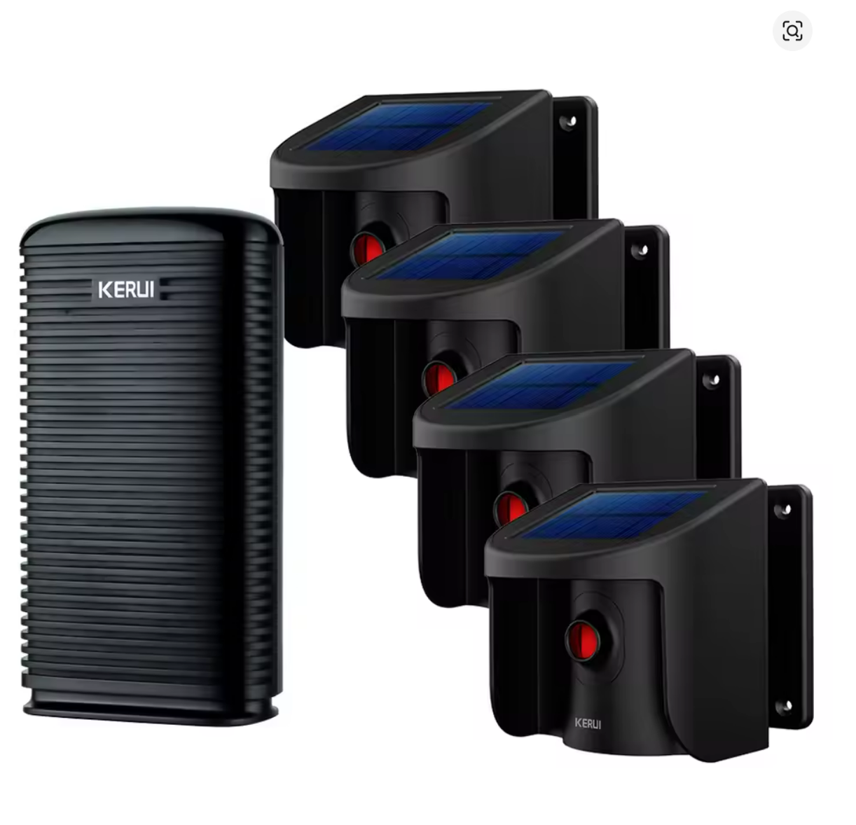 Бездротова сигналізація з датчиком руху Kerui DW9 (1 шт.) + SP862 на сонячній батареї (4 шт.)