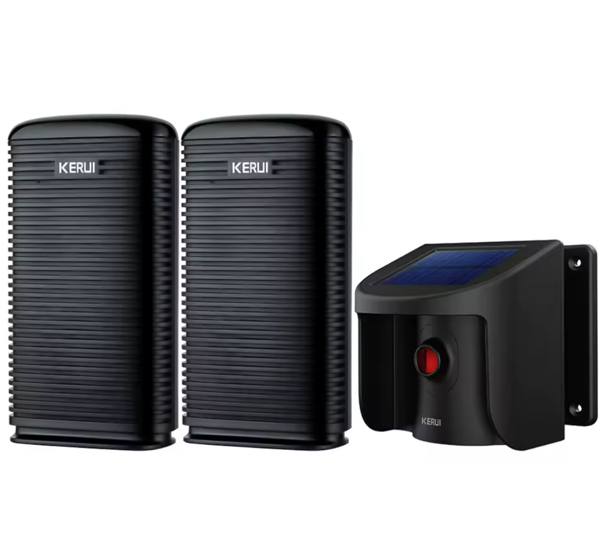 Бездротова сигналізація з датчиком руху Kerui DW9 (2 шт.) + SP862 на сонячній батареї (1 шт.)