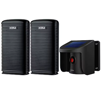 Бездротова сигналізація з датчиком руху Kerui DW9 (2 шт.) + SP862 на сонячній батареї (1 шт.)
