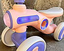 Велобіг дитячий 4-х колісний Corso JOY TL-66-300 пластикова рама, світло, озвучено українською Фіолетовий, фото 6