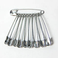 Шпильки англійські 4,5 см, колір срібний, 10 шт