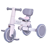 Велосипед біговел триколісний з батьківською ручкою El Camino ME 1202 FOLDI lavender від 1 до 3 років, фото 4