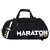 Рюкзак-сумка спортивна 2 в 1 MARATON BO-5112 55x30x25см черная сумка-рюкзак для зала, фото 5