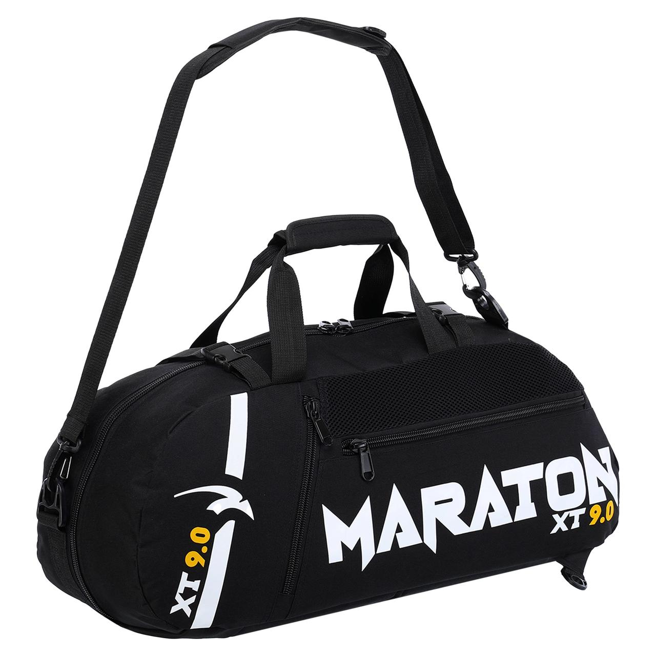 Сумка спортивна 2 в 1 MARATON BO-5112 55x30x25см чорна сумка-рюкзак для залу