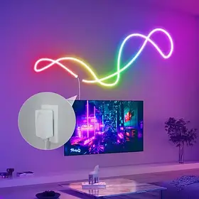 Розумна гнучка LED Neon RGB стрічка-шланг 5 метрів від USB-керування режимами з телефона, Bluetooth