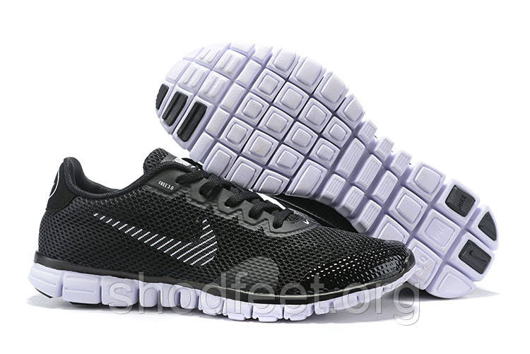 Чоловічі кросівки Nike Free Run 3.0 V3 Black White, фото 1