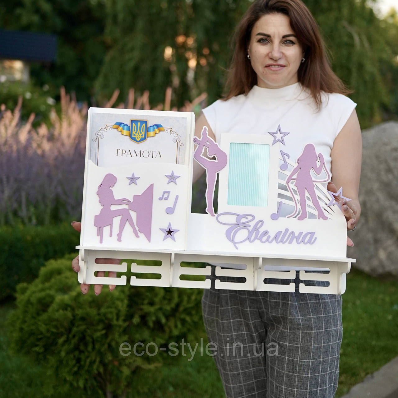 Медальниця для піаністки та співачки. Тримач для медалей. Холдер для медалей. Медальниця для музиканта, фото 1