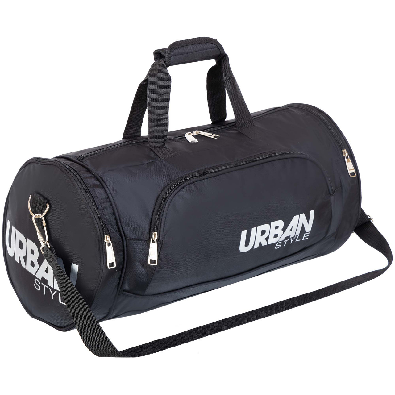 Сумка спортивна барило URBAN STILE GA-9784 55x28x28см чорна спортивна сумка для залу
