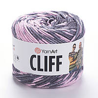 Yarnart CLIFF (Ярнарт Кліф) № 8302 рожево-сірий (Напіввовняна пряжа, нитки для в'язання)