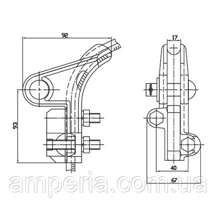 Затискач натяжний болтовий НБ-60/11-16, фото 2