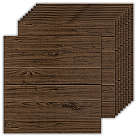 Самоклеюча 3D панель під темний дуб 700х700х4мм (83) BV-000018