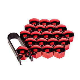 Декоративні ковпачки на кріплення червоного кольору Ключ 17