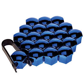 Декоративні ковпачки на кріплення синього кольору Ключ 21