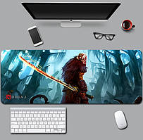 Великий килимок для мишки та клавіатури DOTA 2 Blyde half-wolf 900*400*3 мм
