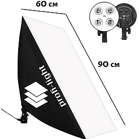 Софтбокс 60х90 см Profi-light PS-694 на 4 патрони E27 (Без стійки)