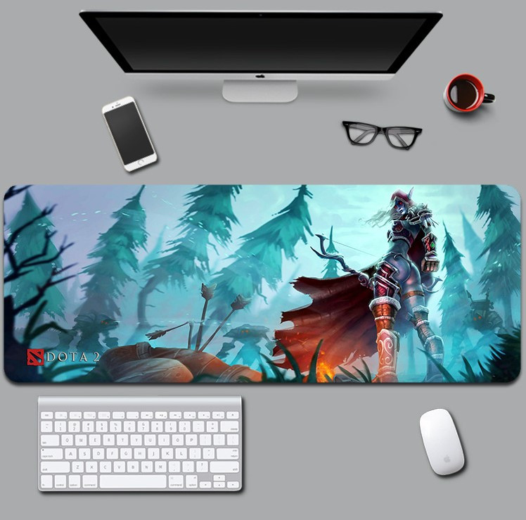 Великий килимок для мишки та клавіатури DOTA 2 Sylvanas Windrunner 900*400*3 мм, фото 1