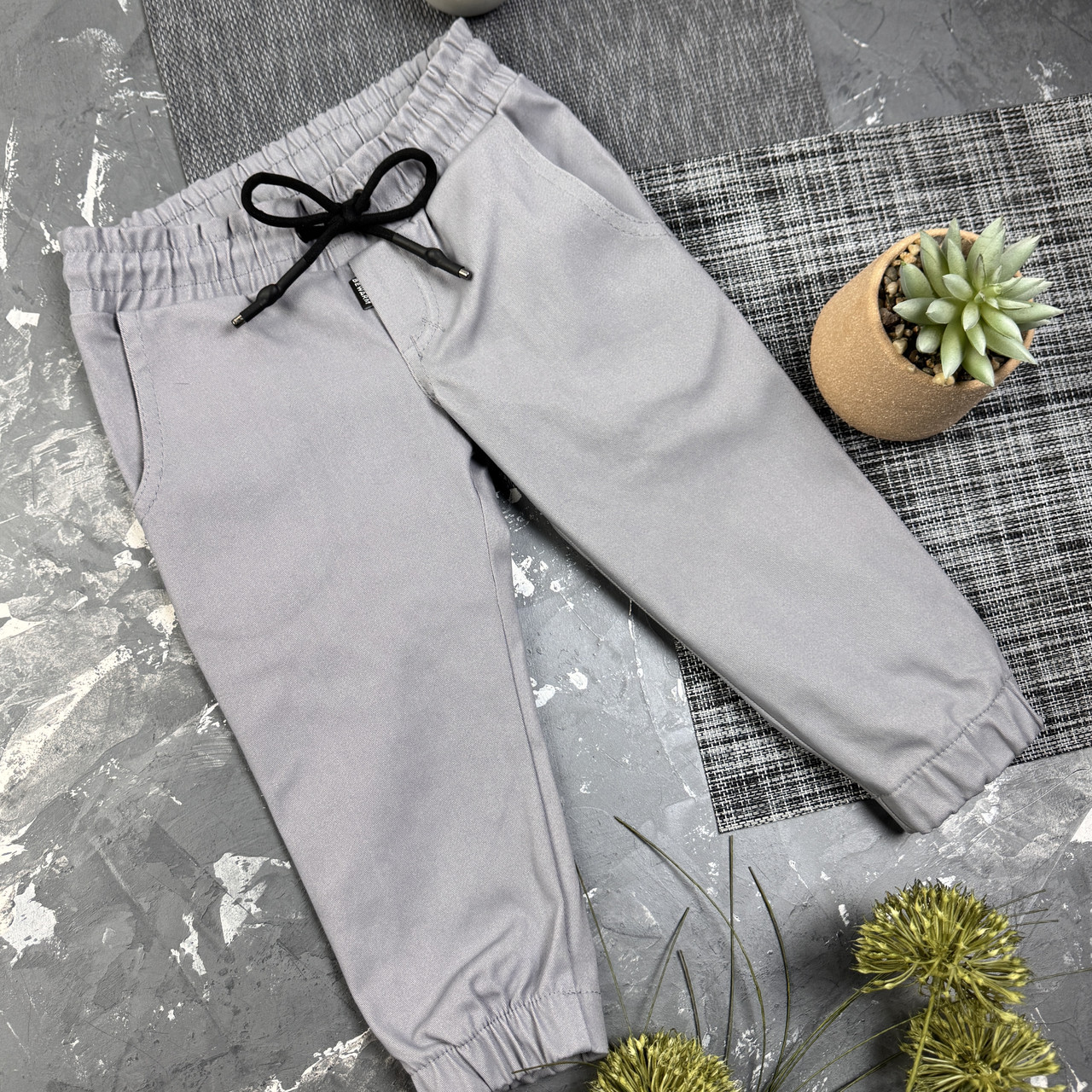 Штани дитячі джоггери Organic Cotton Сірий, фото 1