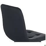 Стілець обідній кухонний Harlem чорний/велюр чорний, фото 7