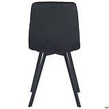 Стілець обідній кухонний Harlem чорний/велюр чорний, фото 5