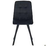 Стілець обідній кухонний Harlem чорний/велюр чорний, фото 3