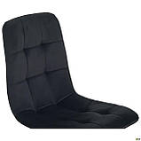 Стілець обідній кухонний Harlem чорний/велюр чорний, фото 8