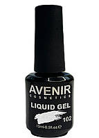 Рідкий гель для нігтів Avenir Cosmetics Liquid Gel з блискітками 102, 15мл