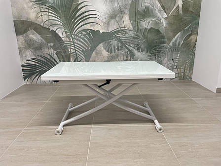 Стіл трансформер Рим-9 (B2219-SP-9) TES Mobili, біле скло, фото 1