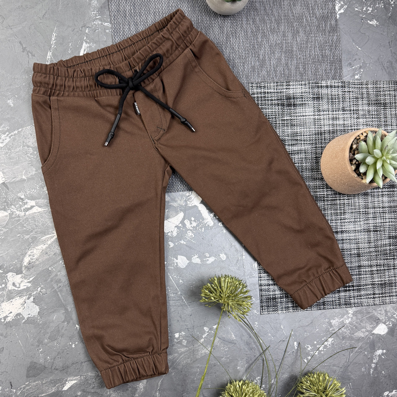 Штани дитячі джоггери Organic Cotton Шоколад