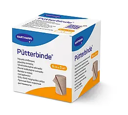 Бинт еластичний середньої розтяжності Putter binde / Пюттер бінде 6см х 5м 1шт компресійний