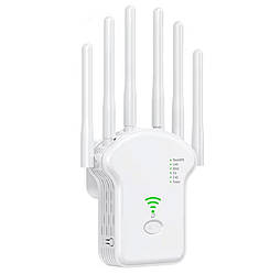Підсилювач WiFi 2,4 ГГц, до 300 Мбіт/с, від мережі / Вай фай ретранслятор для дому / Wifi репітер / Маршрутизатор