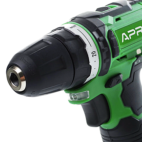 Дриль-шуруповерт акумуляторний 30Нм 12В 1.5А·ч APRO 12D (895003) кейс, 2 АКБ, ЗУ, фото 3