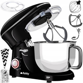 Планетарний кухонний комбайн Ruhhy 16745 — 2200 Вт, чаша 6,2 л, 6 швидкостей + PULSE, металевий привід