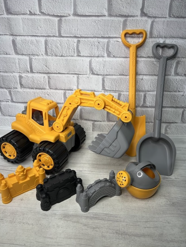 Набір для пісочниці з екскаватором — для створення піщаних конструкцій та веселих ігор