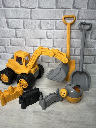 Набір для пісочниці з екскаватором — для створення піщаних конструкцій та веселих ігор, фото 1