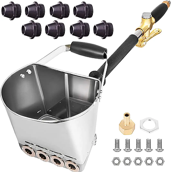 Хопер ківш для штукатурки + 8 насадок Vorfal V01009