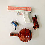 Водний пістолет 22 см на акумуляторі рожевий, фото 4