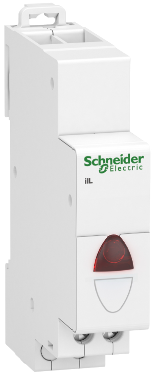Сигнальний індикатор червоний Acti9 iIL LED 110-230V AC 110-130 DC  A9E18320 Schneider Electric на DIN-рейку