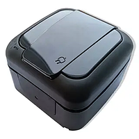 Розетка із заземленням і кришкою Palmiye IP54 VIKO чорний, накладна Віко, навісна настінна зовнішня 90555108