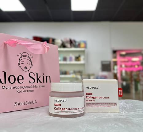 Зволожуючий гель-крем для обличчя з колагеном та пептидами Medi-Peel Red Lacto Peptide Collagen Hydro Gel Cream 80мл, фото 1