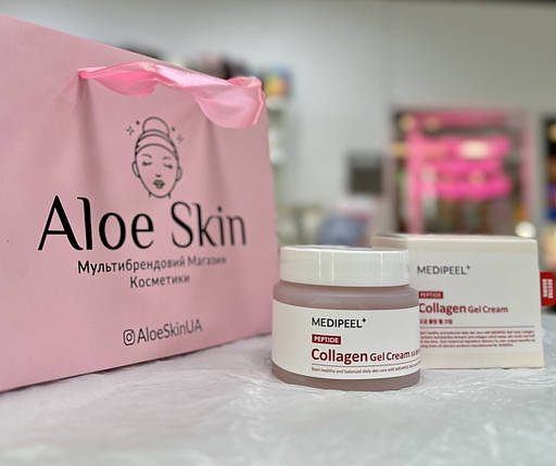 Зволожуючий гель-крем для обличчя з колагеном та пептидами Medi-Peel Red Lacto Peptide Collagen Hydro Gel Cream 80мл, фото 4