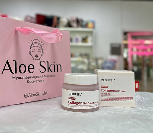 Зволожуючий гель-крем для обличчя з колагеном та пептидами Medi-Peel Red Lacto Peptide Collagen Hydro Gel Cream 80мл, фото 3
