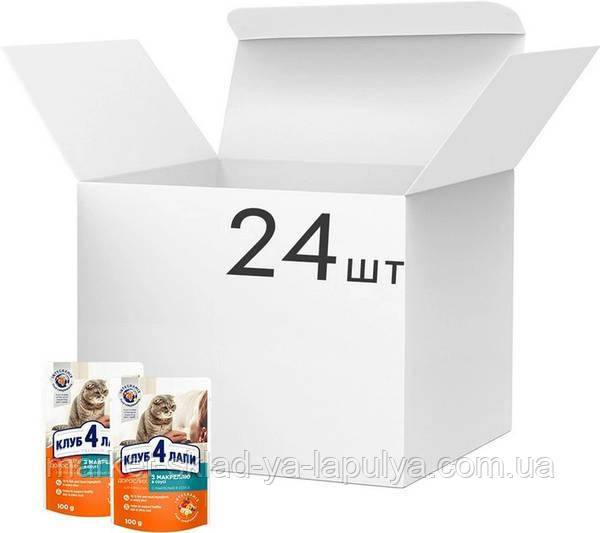 Консерва Клуб 4 лапи 24 шт 85 г (Вологий корм), фото 1