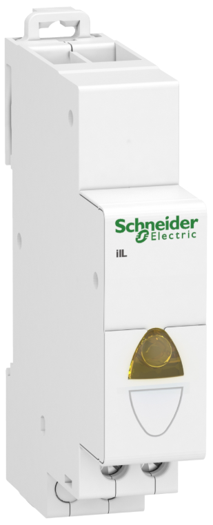 Сигнальний індикатор жовтий Acti9 iIL LED 110-230V AC 110-130 DC  A9E18324 Schneider Electric на DIN-рейку